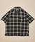 先染めオンブレチェック オープンカラー ショートスリーブ シアーシャツ リラックスフィット