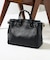 EMBOSSED LEATHER BELTED TOTE S