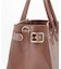 EMBOSSED LEATHER BELTED TOTE S