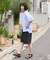 別注 紐付き タックハーフパンツ