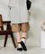 別注 紐付き タックハーフパンツ