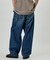 BELTED WIDE DENIM