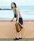 【Beach & Festival】カップ付き ボーダーキャミソール
