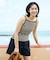 【Beach & Festival】カップ付き ボーダーキャミソール