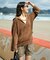 【Beach & Festival】パイル フード付き スキッパープルオーバー