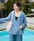 【Beach & Festival】パイル フード付き スキッパープルオーバー