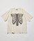 ボーンプリント パウダーブリーチ クルーネックTシャツ