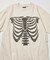ボーンプリント パウダーブリーチ クルーネックTシャツ