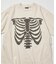 ボーンプリント パウダーブリーチ クルーネックTシャツ