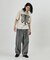 ボーンプリント パウダーブリーチ クルーネックTシャツ
