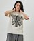 ボーンプリント パウダーブリーチ クルーネックTシャツ