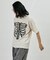 ボーンプリント パウダーブリーチ クルーネックTシャツ