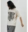 ボーンプリント パウダーブリーチ クルーネックTシャツ