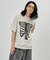 ボーンプリント パウダーブリーチ クルーネックTシャツ
