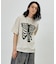 ボーンプリント パウダーブリーチ クルーネックTシャツ