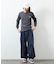 Essentials タイトフィット L/S ヘンリーネック ワッフル Tシャツ