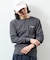 Essentials タイトフィット L/S ヘンリーネック ワッフル Tシャツ