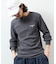 Essentials タイトフィット L/S ヘンリーネック ワッフル Tシャツ