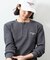 Essentials タイトフィット L/S ヘンリーネック ワッフル Tシャツ