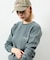 Essentials タイトフィット L/S クルーネック ワッフル ピグメントTシャツ