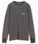 Essentials タイトフィット L/S クルーネック ワッフル ピグメントTシャツ