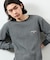 Essentials タイトフィット L/S クルーネック ワッフル ピグメントTシャツ