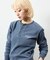 Essentials タイトフィット L/S ヘンリーネック ワッフル ピグメントTシャツ