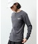 Essentials タイトフィット L/S ヘンリーネック ピグメントTシャツ
