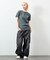 Essentials タイトフィット S/S ヘンリーネック ワッフル ピグメントTシャツ