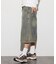 ワイドシルエット ヴィンテージ加工 クロップド カーブ デニム ショートパンツ
