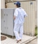 インド カットジャガード半袖シャツ＜セットアップ対応＞