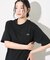 アウトライン クロック クルーネック Tシャツ