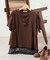 裾 レースドッキング Tシャツ