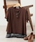 裾 レースドッキング Tシャツ