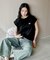 別注 ドロスト フレンチスリーブTシャツ