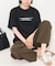 箔プリント ロゴTシャツ