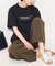 箔プリント ロゴTシャツ