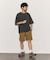 ピグメント加工 ピンボーダー リラックスフィットTシャツ