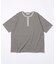 マルチボーダー ヘンリーネック 半袖Tシャツ