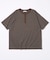 マルチボーダー ヘンリーネック 半袖Tシャツ