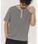マルチボーダー ヘンリーネック 半袖Tシャツ