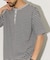 マルチボーダー ヘンリーネック 半袖Tシャツ
