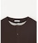 ワッフル フェイクレイヤード ヘンリーネック Tシャツ