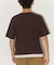 ワッフル フェイクレイヤード ヘンリーネック Tシャツ