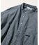 Indigo Madras Check Pullover Stand Collar Shirt