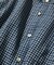 Indigo Madras Check Pullover Stand Collar Shirt
