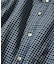 Indigo Madras Check Pullover Stand Collar Shirt