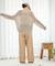 ベルト付き タックパンツ