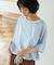 ワイド ドロスト ボーダーTシャツ