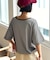 ワイド ドロスト ボーダーTシャツ